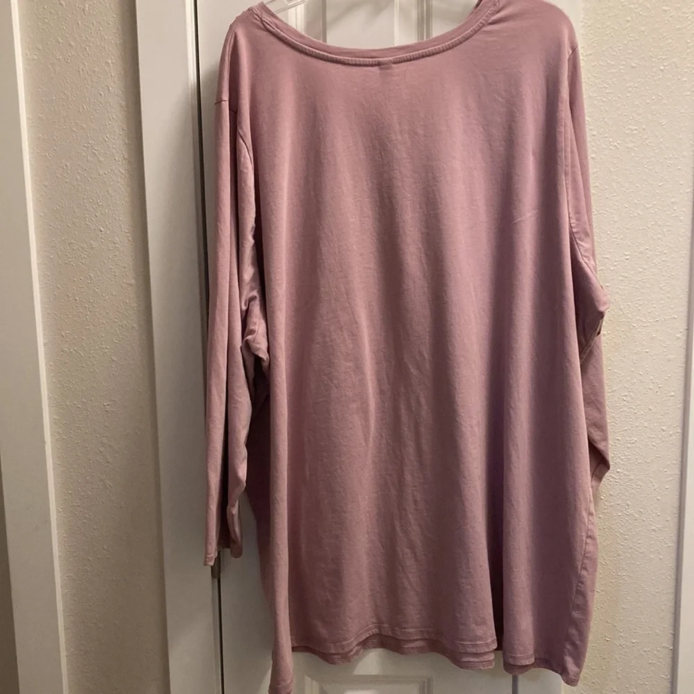 Sleep by Cacique Lavender 3/4 Sleeve Sleep PJ Top Size 34/36
